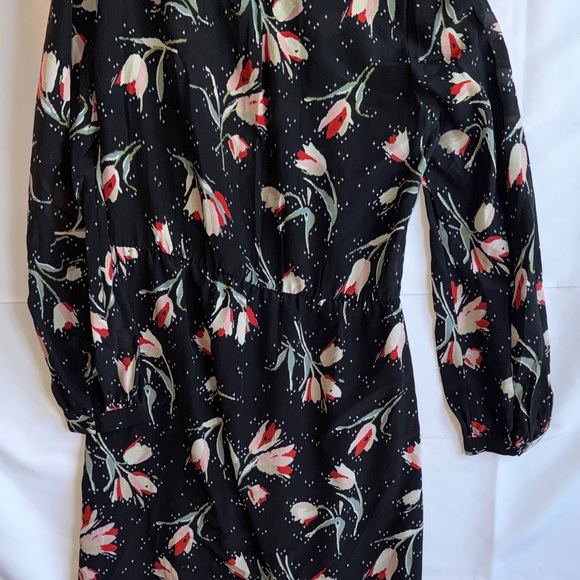 Rebecca Taylor Black Dress with Floral Accents - Picture 8 of 9